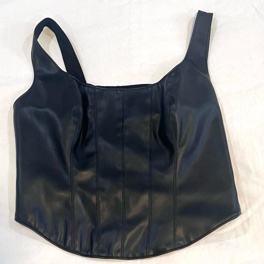 Abercrombie Faux Leather Top